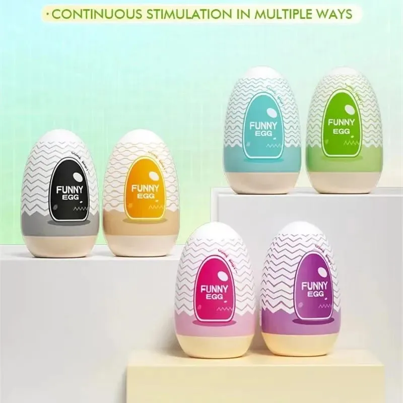 Egg Portable Stimulator Penis Massager Soft Rubber Adult Sex Toys para sa Mga Lalaki Makatotohanang Vagina Pocket Pussy Mini Cups Masturbator — image 5