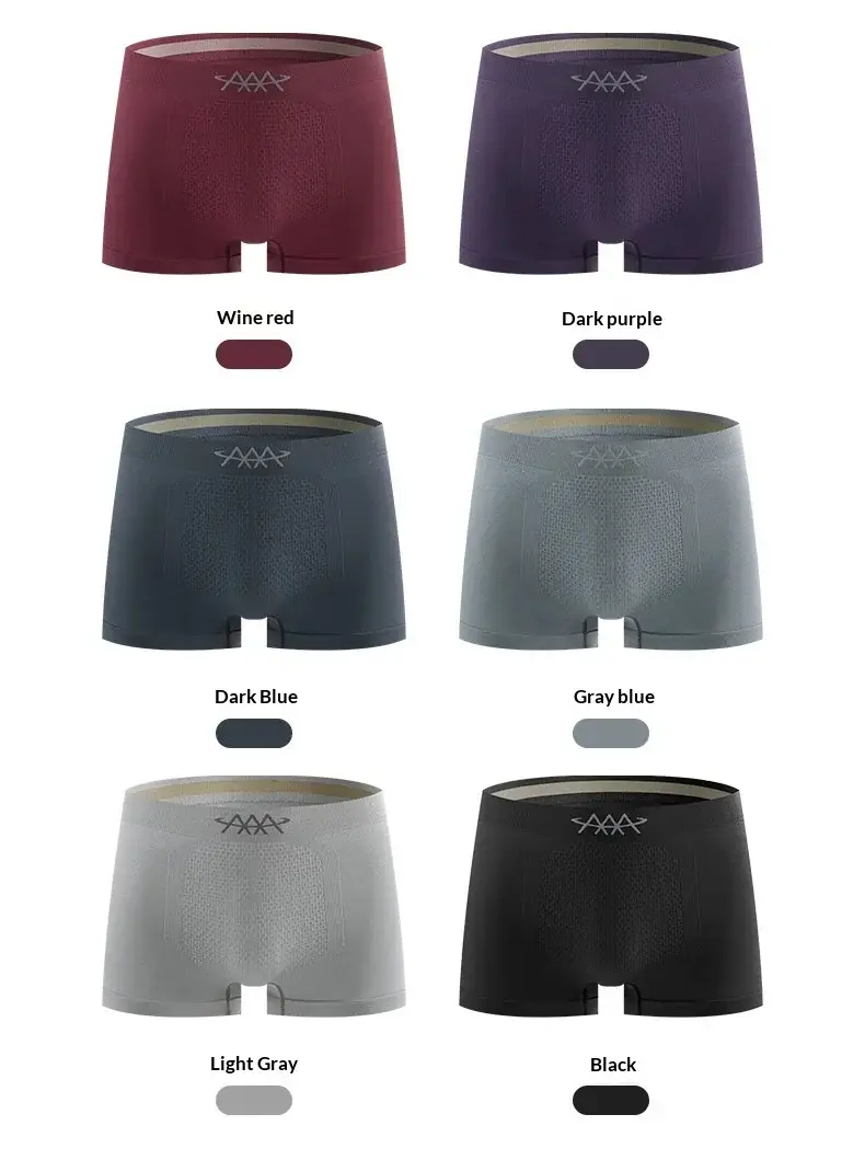 1pcs Elastic Underwear Men's Boxer Shorts Seamless Underpants Soft Panties Sexy Slim Lingerie Snug Moisture-wicking Trunks
