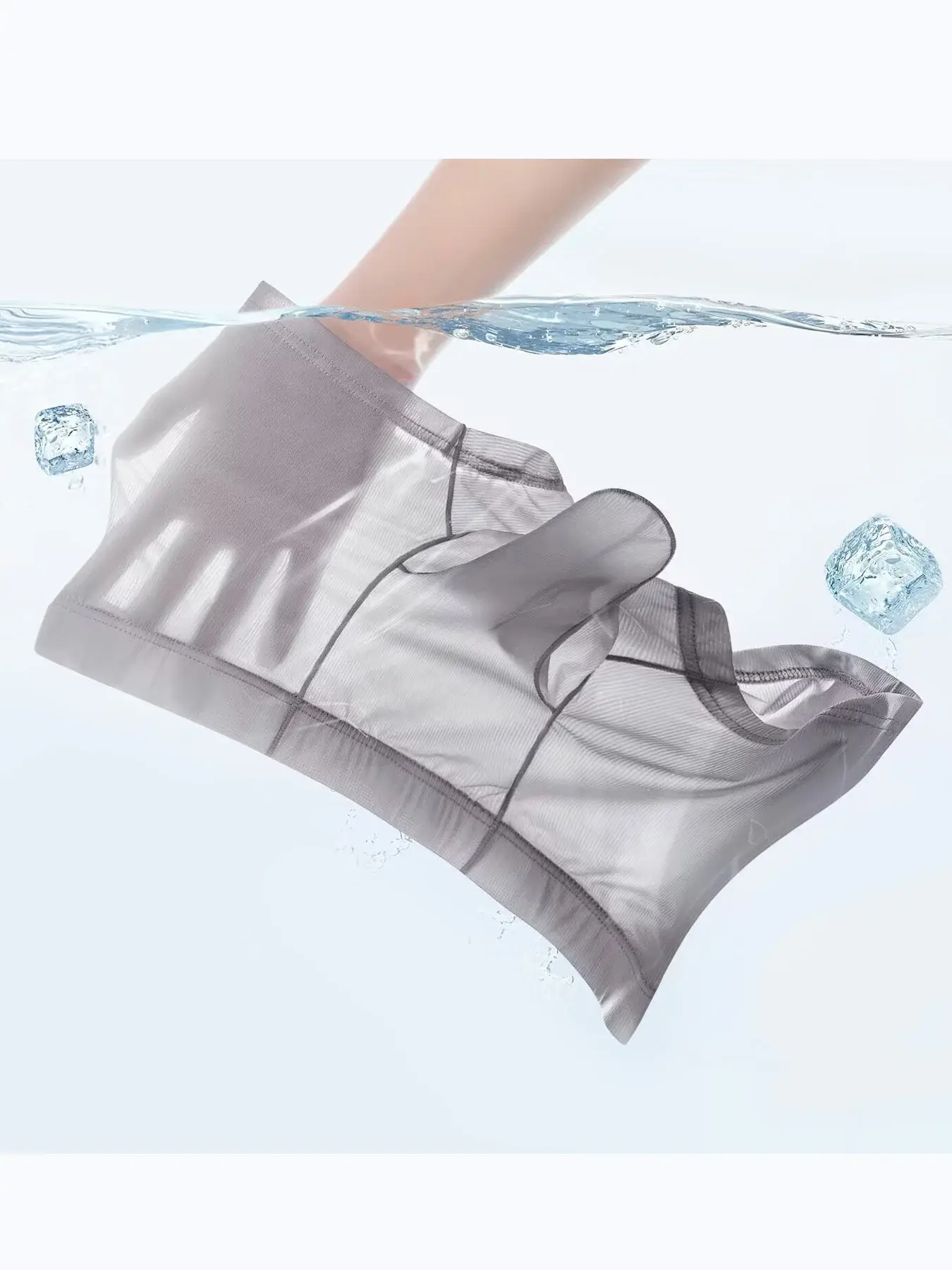 Transparent Boxer Briefs Men Sexy Underwear Ultra Thin Underpants See Through Ice Silk Knickers Smooth Glossy Lingerie Shorts