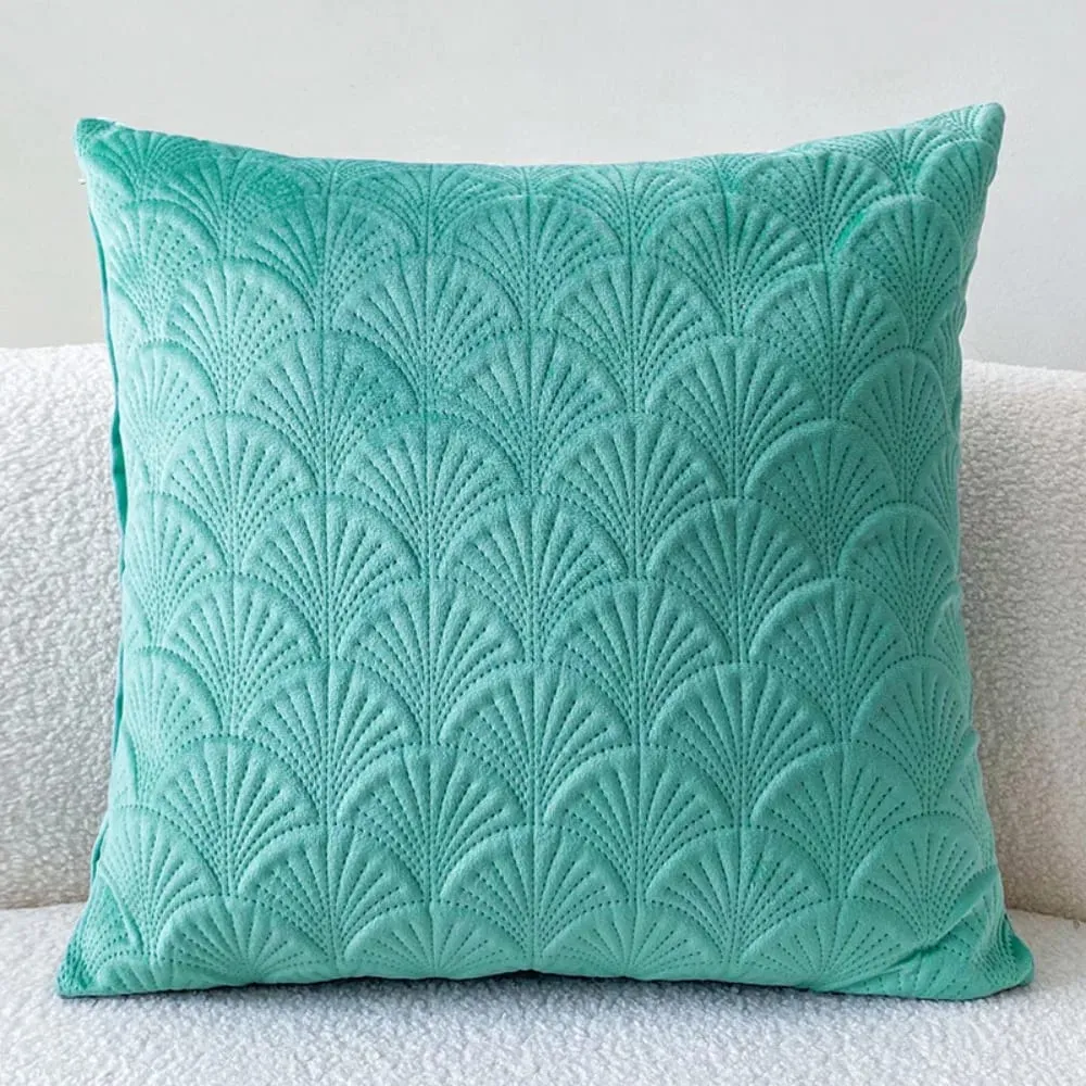 Nordic Simple Quilted Velvet Cushion Cover Solid Colors Decorative Throw Pillow Case 45x45cm for Sofa Bedside Home Decor — image 7
