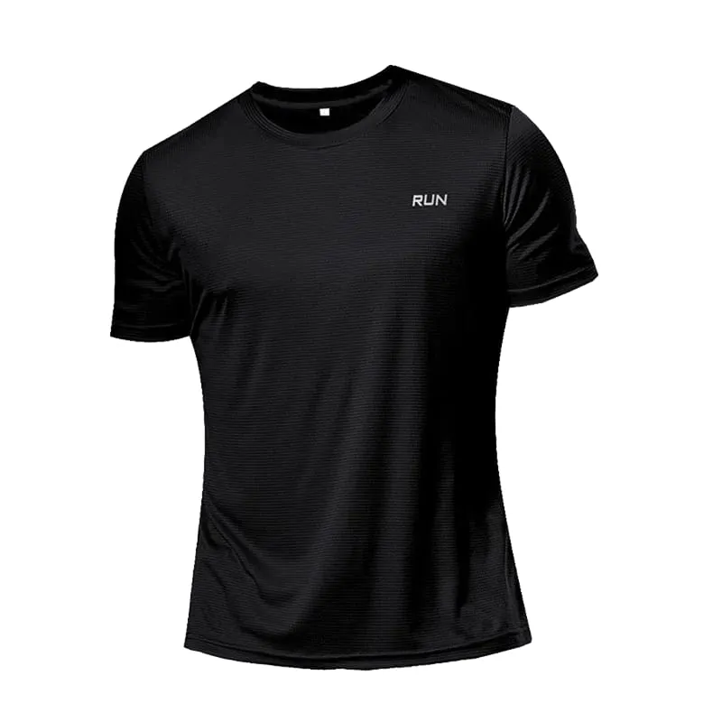 Men's Quick Dry Sports T-Shirt Short Sleeve Breathable Moisture Wicking Lightweight Gym Running Workout Top