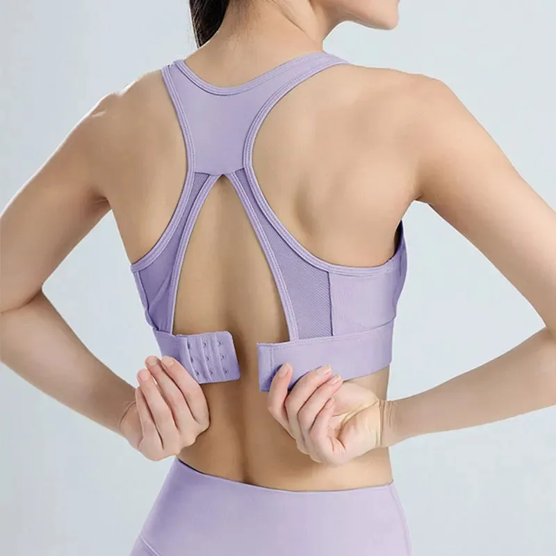 Sexy Back Yoga Crop Top Bra Inner Padded Fitness Tank Top Elastic Sport Bra Gym Vest Running Yoga Professional Workout Vest — image 13