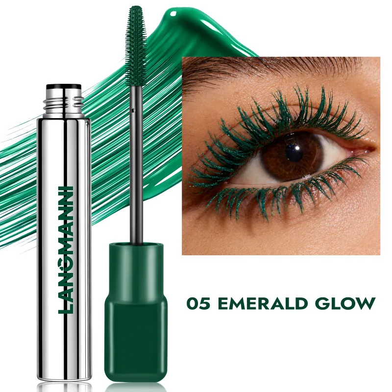 Colorful Blue Mascara Lengthens Eyelashes Extension Thick Fiber Curling Waterproof Green White Pink Black Eye Makeup Cosmetics — image 8