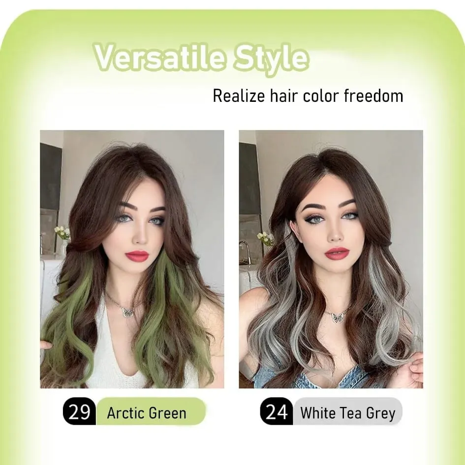 Synthetic 2 Pieces/Set 50cm Colored Curly Hair Extensions Water Wave Pink/Blue/Purple Halloween/Christmas Wig — image 6