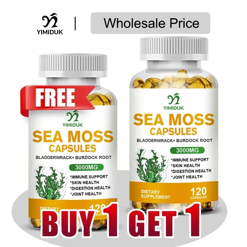 Koop er 1, krijg er 1 gratis! Biologisch zeemossupplement voor de gezondheid van de schildklier en de huid verhoogt de immuniteit, energie en spijsvertering GMP-gecertificeerd — image 2