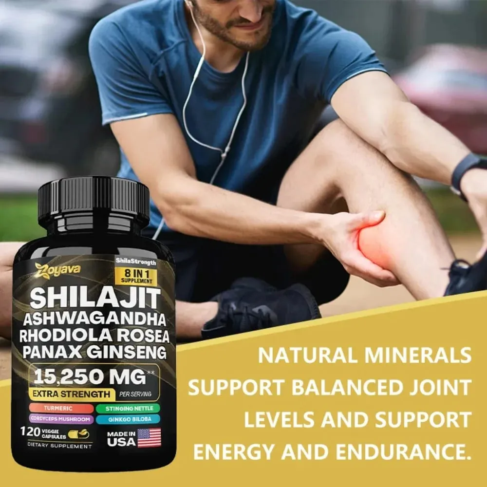 8 in 1 Supplements - Shilajit with Ginseng Ashwagandha for Brain Memory Concentration Energy Immune Health — image 5