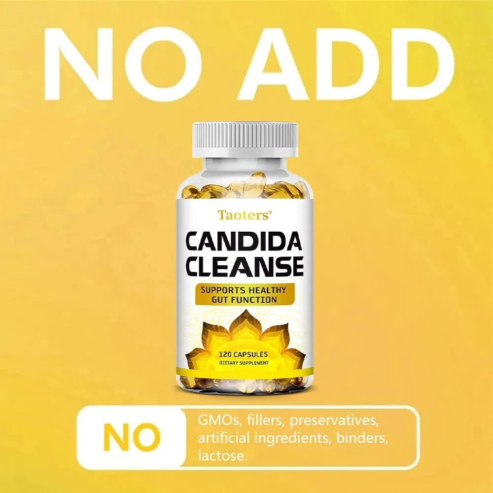 Candida Cleanse - Limpeza do Fígado Desintoxicante Apoia a Saúde Intestinal Limpeza do Cólon Aumentando a Energia 120 Cápsulas — image 5