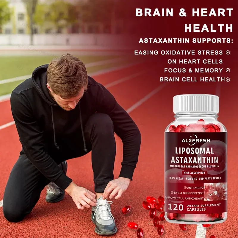 Astaxanthin Capsules For Skin Health Delay Aging Relieve Eye Fatigue Protect Vision Enhance Endurance Promote Exercise Recovery