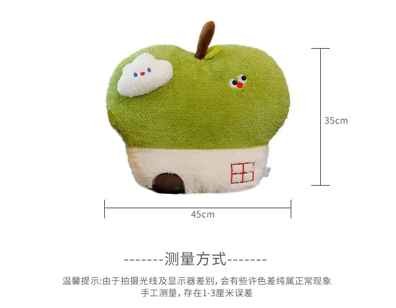 Cute Apple House Plush Pillow Optional With Blanket 2‑in‑1 Throw Cushion Kawaii Fruit Stuffed Pillow Sofa Bedroom Decor Gift — image 9