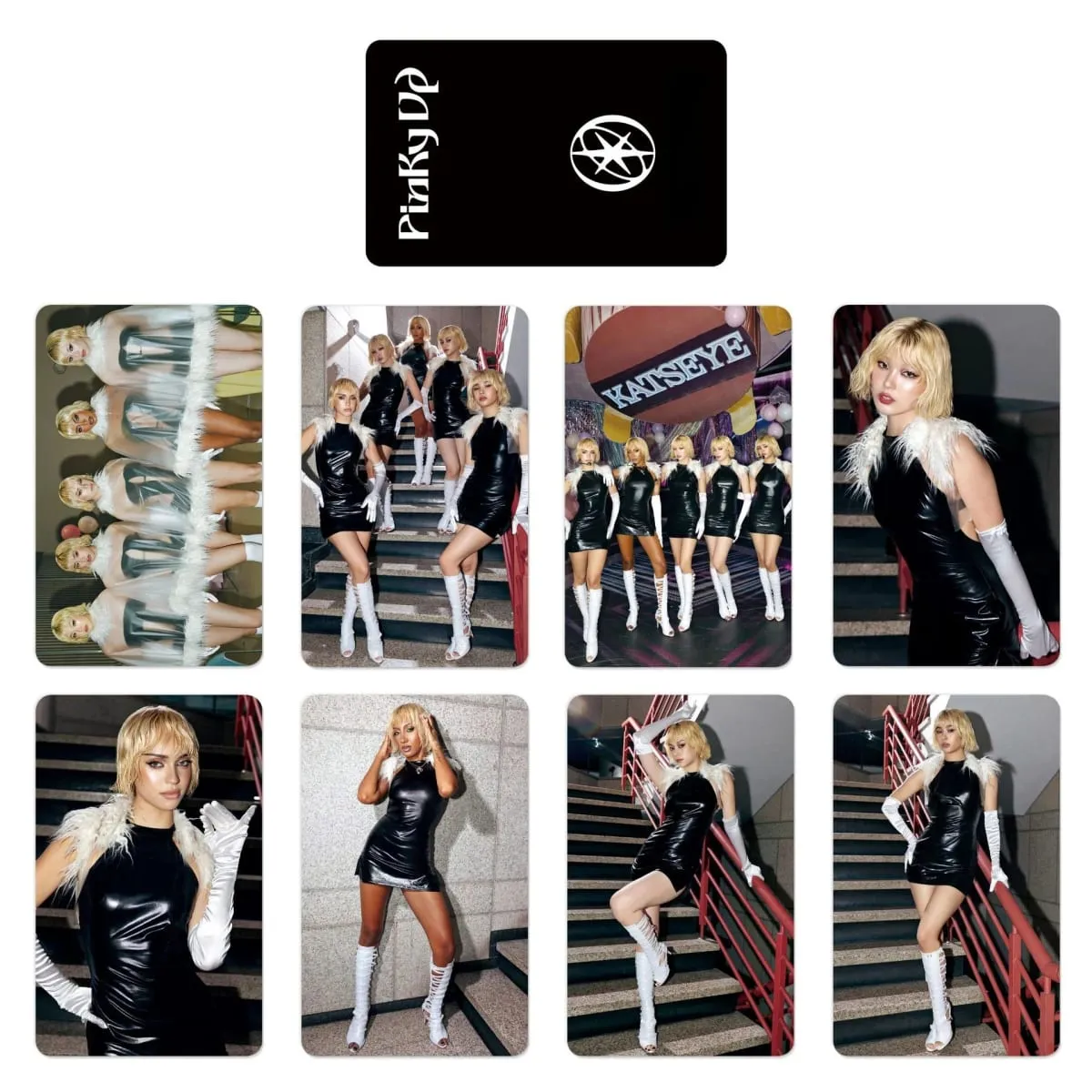 8Pcs/Set pop Idol KATSEY New Album Pinky UP CHAOS HD Printd Personal Lomo Card Photocards Fans Gift — image 6
