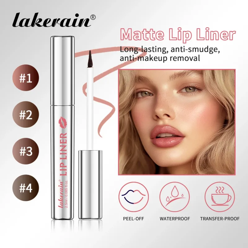Lakerain Peel Off Lip Liner Impermeabile a prova di sbavature Lip Liner Colore a lunga durata Non sbiadisce Idrata Nutrire Contorno labbra Trucco — image 2