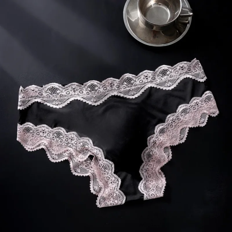 Calcinha masculina com acabamento de renda, cueca respirável de alta elasticidade 3d convexa, roupa íntima sexy fina transparente — image 4
