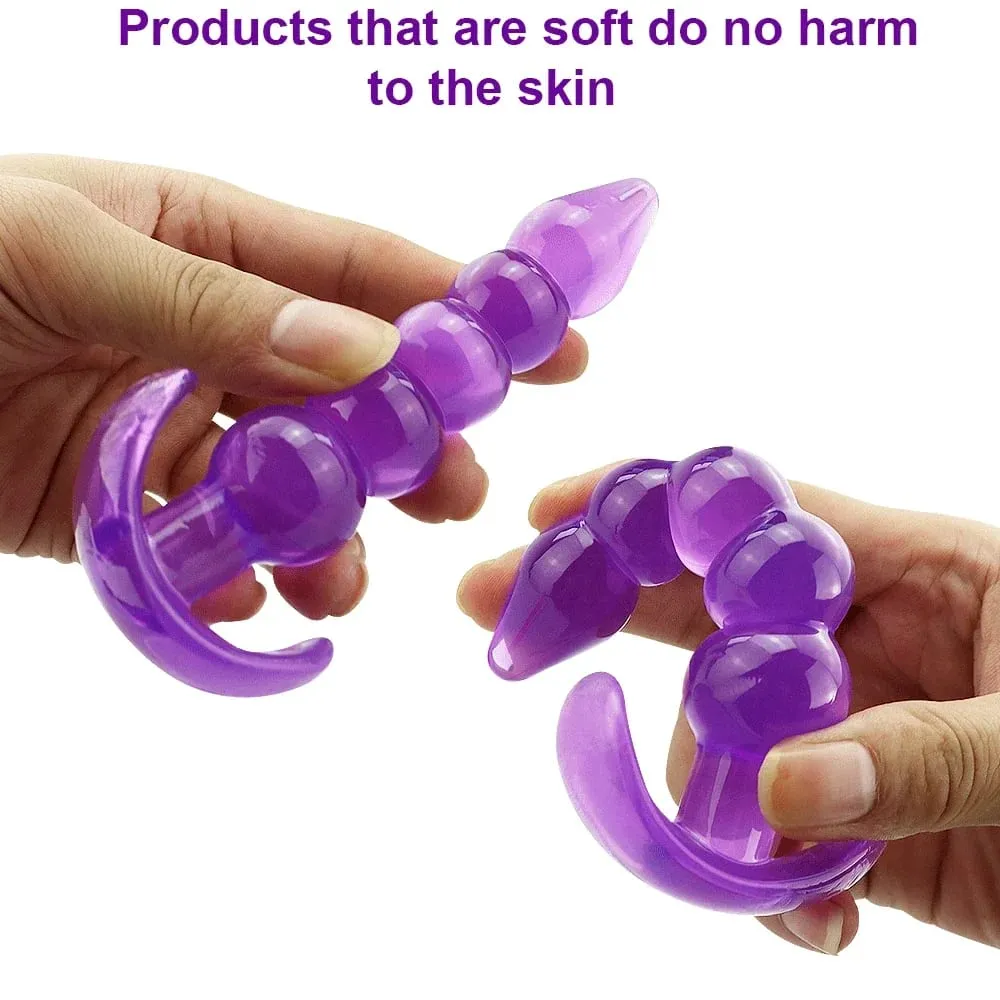 Soft Silicone Anal Plugs Anal Beads Dildo Butt Plug Prostate Massage Unisex Sexy Stopper Adult Sex Toy for Men Women Adult Games — image 4