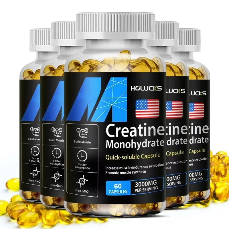 High Potency Creatine 3000mg Supplement for Brain & Muscle Cell Energy Increases Power Output & Exercise Performance Non-GMO