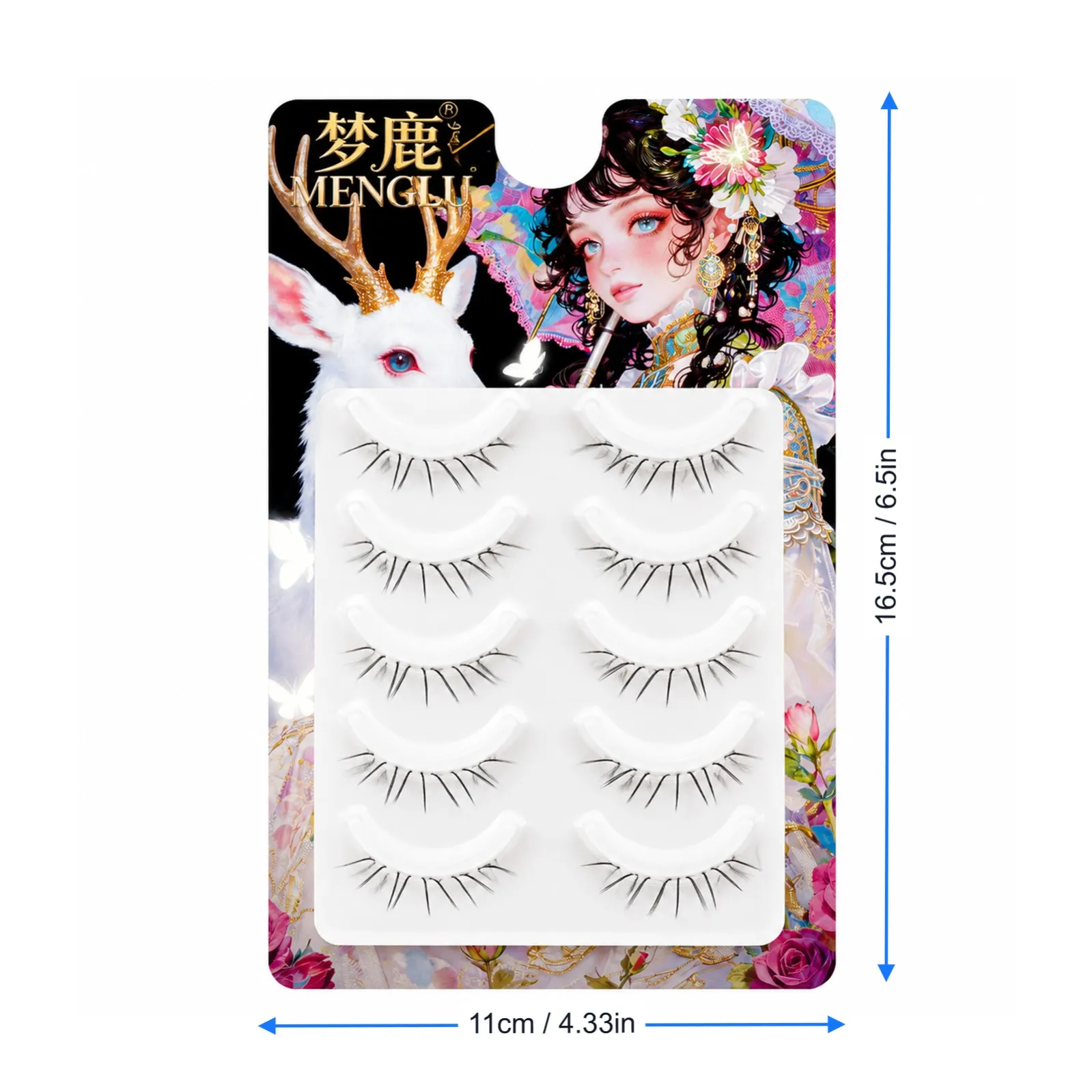 5pairs Manga Cat Paws Lower Fake Lashes Cute False Eyelashes For Party Makeup C Curl Synthetic Fiber Natural Look Eye Enhancer — image 6