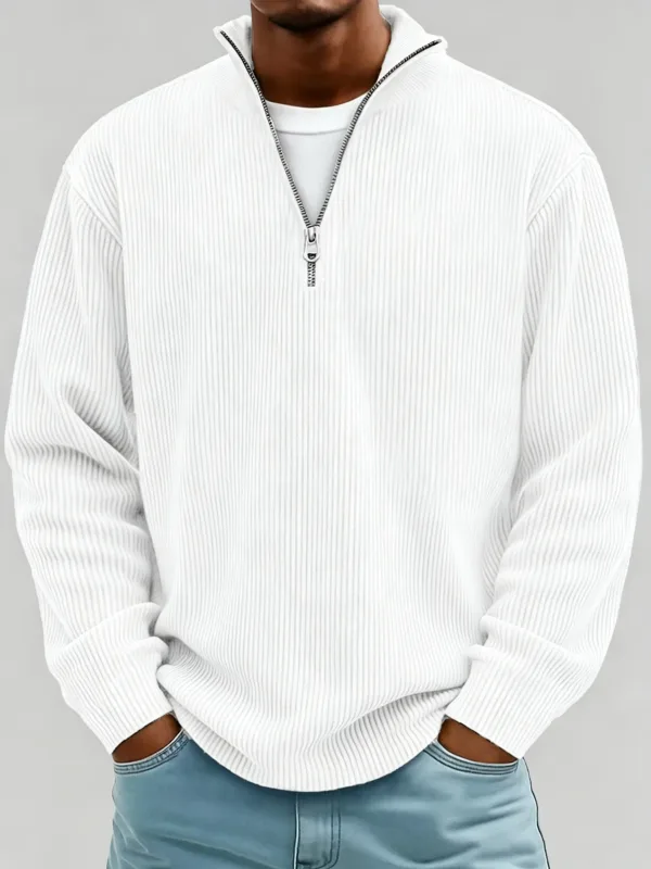 Panlalaking Autumn Winter Stand-Collar Zip-Up Sweatshirt Loose Long Sleeve Casual Daily Outdoor Fashion Trendy Panlalaking Panlabas na Kasuotan — image 12