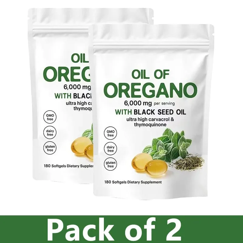 Oil of Oregano Softgels with Black Seed Oil 6000mg - Oregano Oil Capsules for Immune & Digestive Support - Non-GMO Gluten-Free — image 10