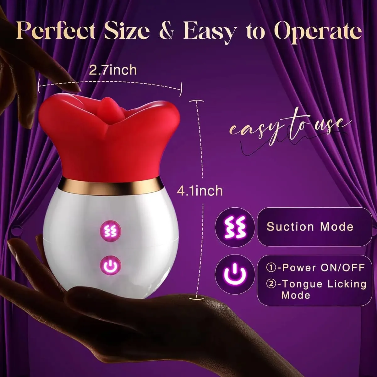Pagsipsip ng Dila Pagdila Dildo Vibrator Klitoris Utong G-Spot Pussy Stimulator Puki Anal Masturbator Matanda Mga Laruan sa Pagtatalik para sa Babae — image 6