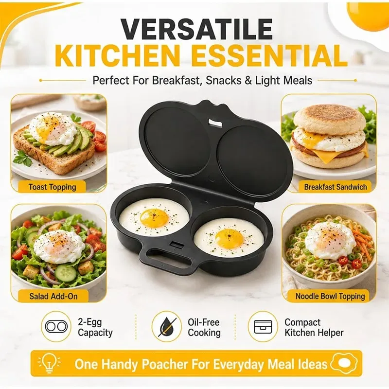 Plastic Microwave Oven Egg Cooking Mold Kitchen Cooking Mold Egg Poacher Kitchen Gadgets Fried Egg Tool Cute Diy Toast Bread — image 3