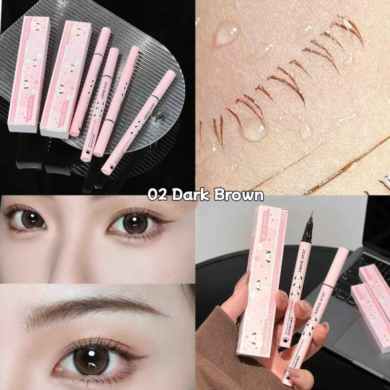 Quick-dry Eyeliner Pencil Makeup Lasting Smooth Ultra Thin Black Brown Matte Eye Liner Waterproof Liquid Eyeliner Pen Cosmetics — image 9
