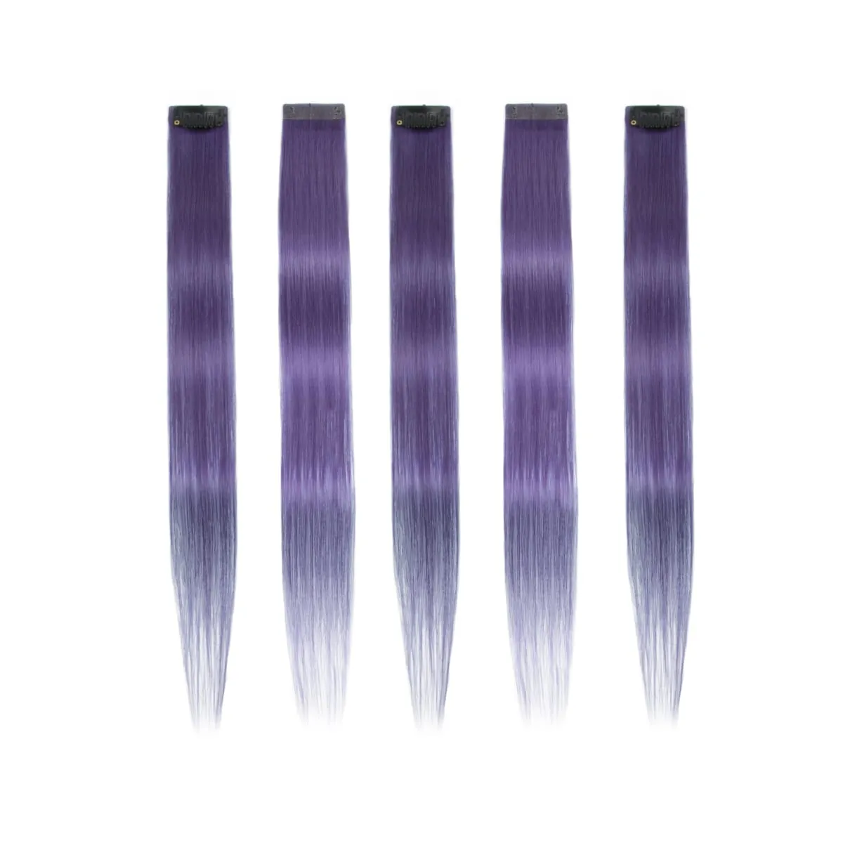 2 Pcs Pink Hair Extensions 16Inches Straight Colored Hair Colorful Clip in Extensions Highlight Party for Girls and Women Gift — image 15