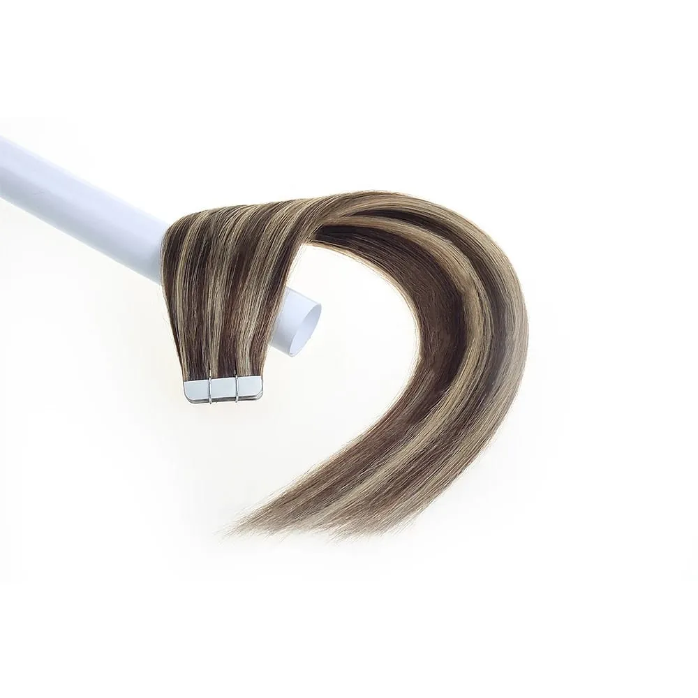 Aromas Hair Tape In Hair Extensions Human Hair 4x1cm Skin Weft Remy Tape Ins 20pcs 40pcs 14-22 inch For Thin Hair — image 16