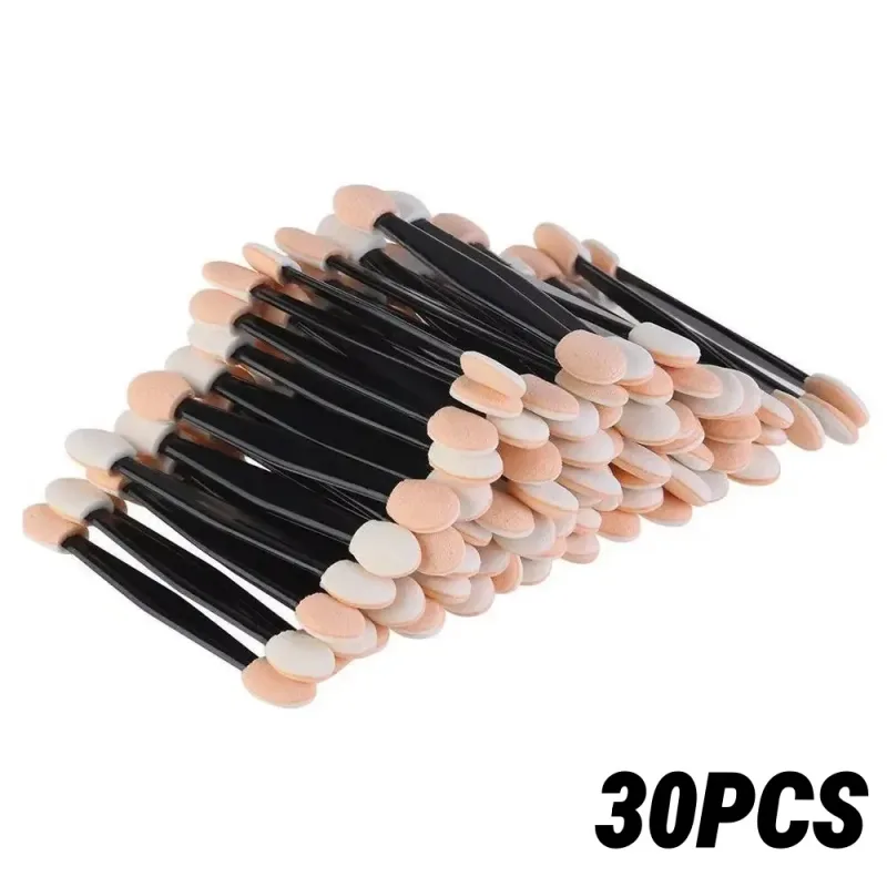 30/50pcs Double Sided Eyeshadow Applicators In Bulk Sponge Eye Shadow Brushes Disposable Mini Makeup Brushes Nail Powder Brushes — image 8