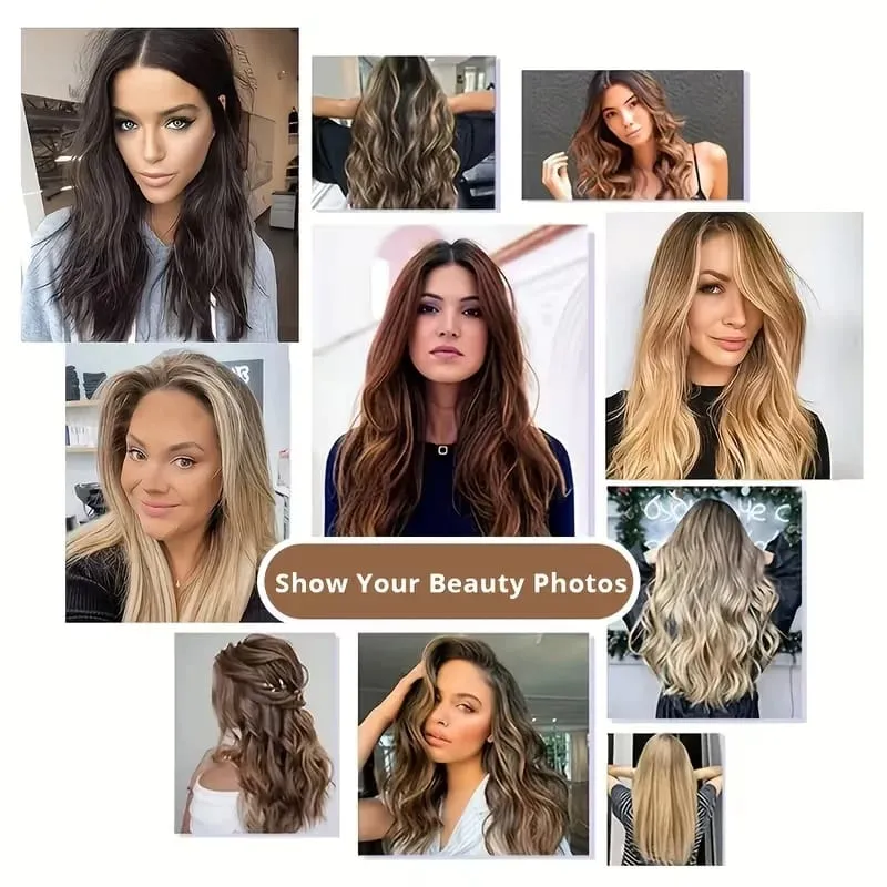 Women's Human Hair Extensions Tape-In Hairpieces No Glue Needed Double Weft Tape Tape-Ins with Natural Volume & Length
