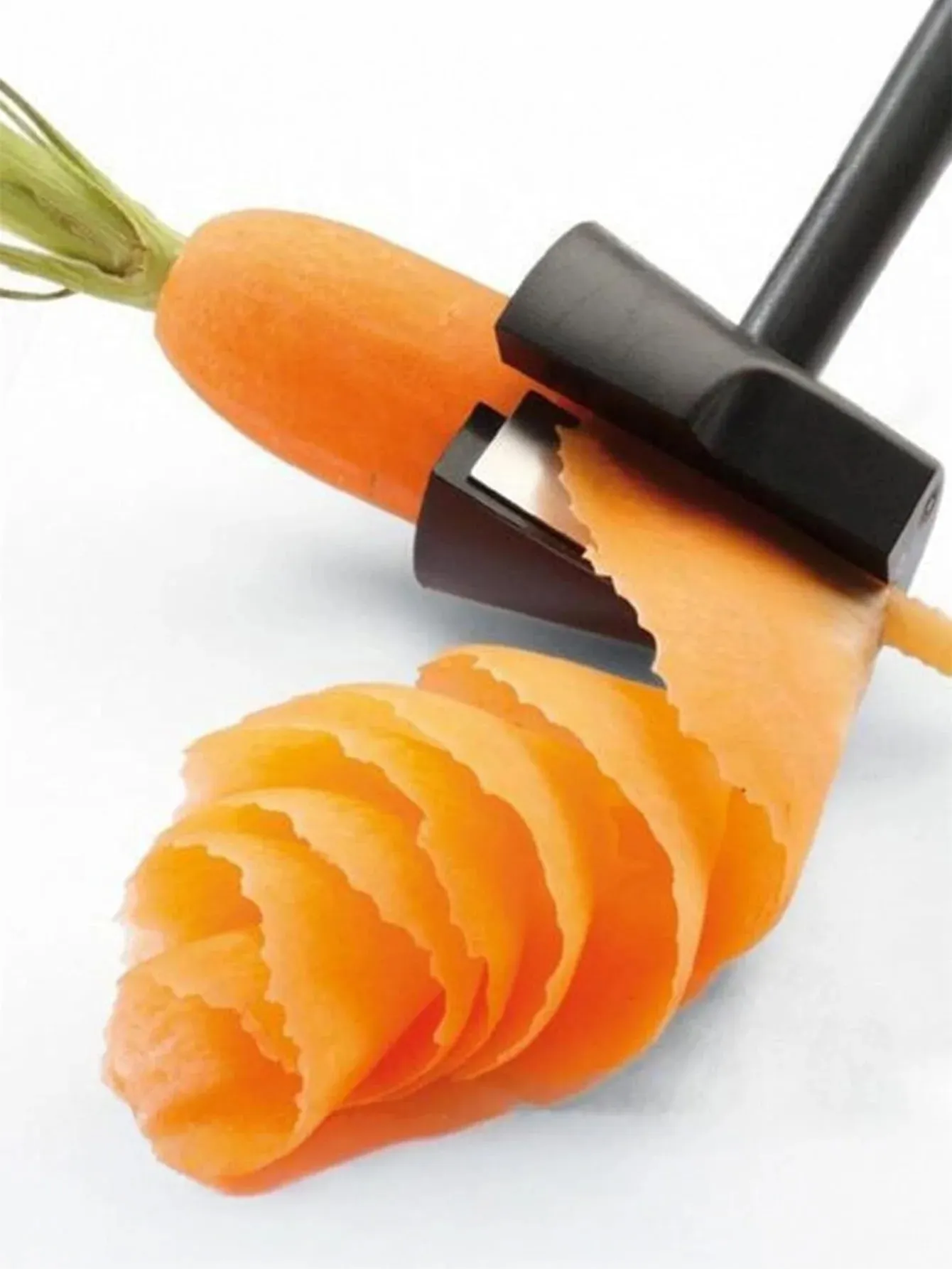 Vegetable Curler Peeler Fruit Carving Tools Carrot Sharpener for Garnishing Design Cutting Slicer Shaver for Carrots Vegetables — image 3