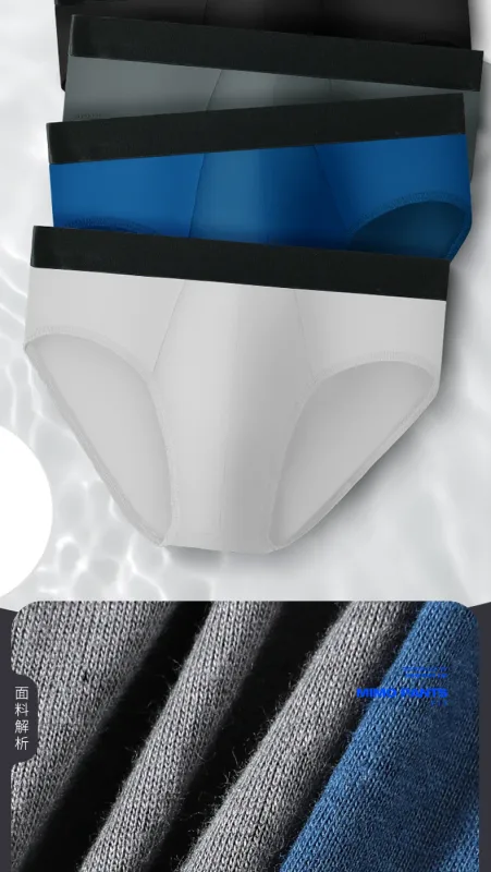Roupa íntima de algodão masculina, cuecas de algodão fino de verão masculino, calças sexy de cintura baixa, shorts plus size para meninos — image 4