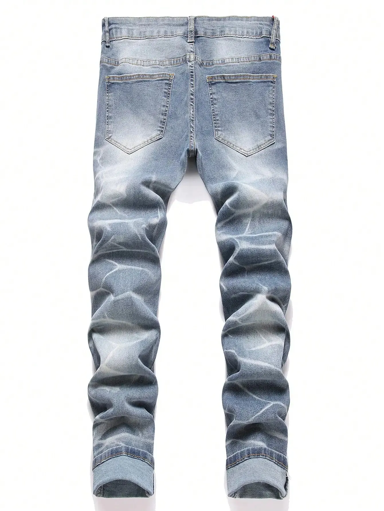 Fashion Men's Jeans Pants Stretch Blue Skinny Jeans For Men Casual Slim Fit Denim Pants Korean Style Male Trousers Jeans — image 3