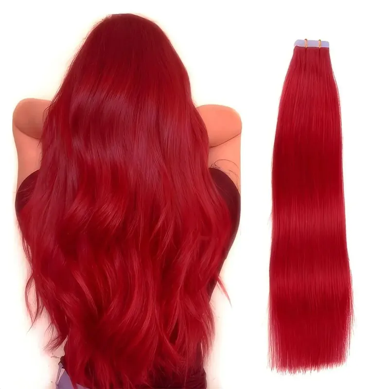 Invisible Tape in Hair Extensions Real Remy Hair Hair Extensions for Women Ash Blond mixed Platinum Blond Straight Hairpieces — image 9