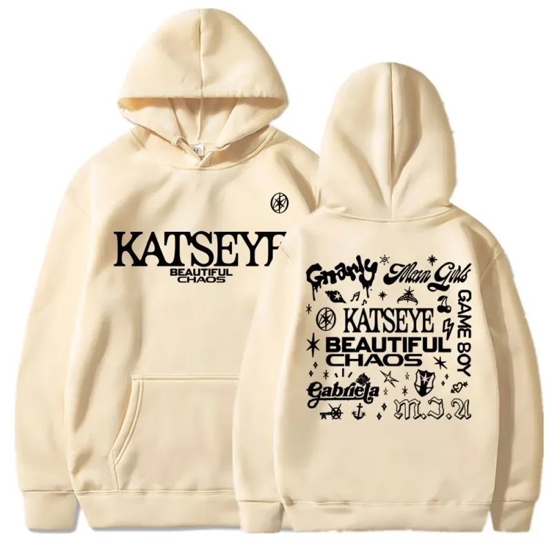 Kpop katseye belo caos álbum tour hoodies moda retro harajuku masculino feminino sportwear velo oversized agasalho streetwear — image 17