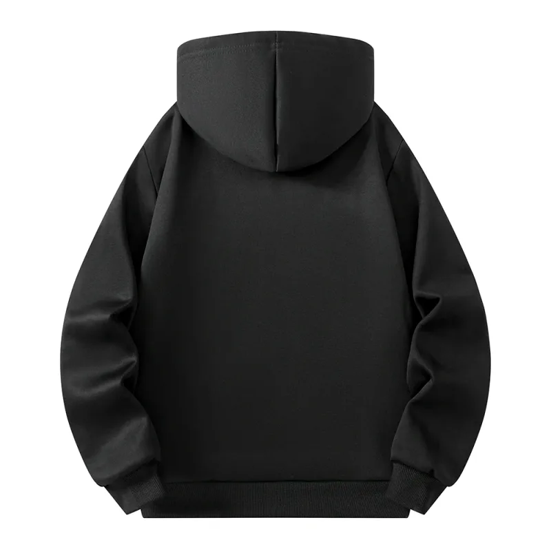 Men's Half Zip Hoodie With Personalized Spider Print Street Style Casual Sweatshirt Autumn And Winter Trendy Fitness Commute Top — image 9
