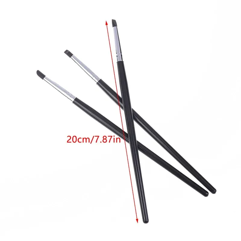 【Black Silicone Eyeliner Brush Multi-purpose Eyebrow Lipstick Brushes Easy To Use Nail Painting Pen Eyes Shaping Makeup】 — image 6