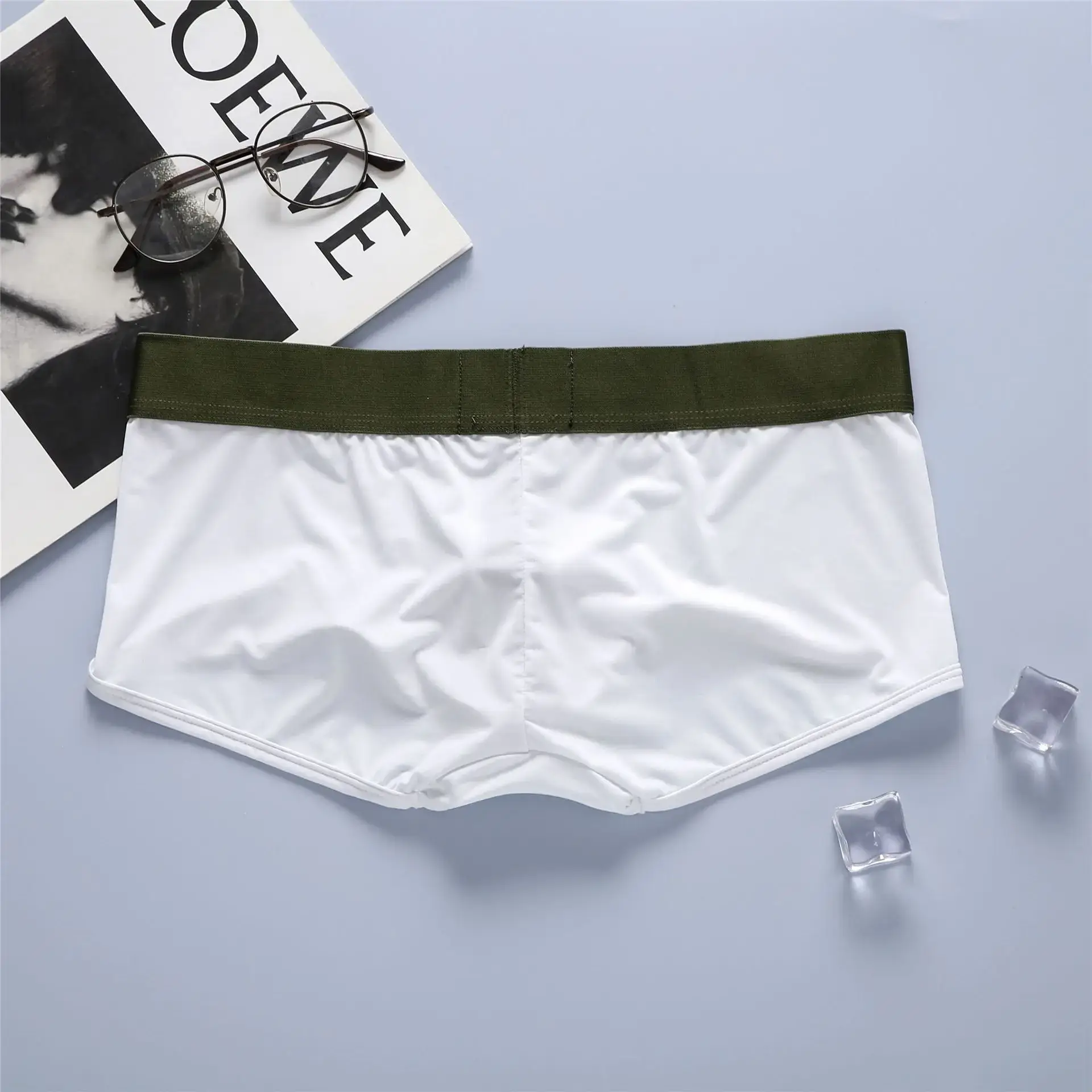 Bagong Panlalaking Flat Corner Underwea Low Waist Sexy Elastic Three Dimensional Bag Komportable Flat Corner Underwear Adik — image 3