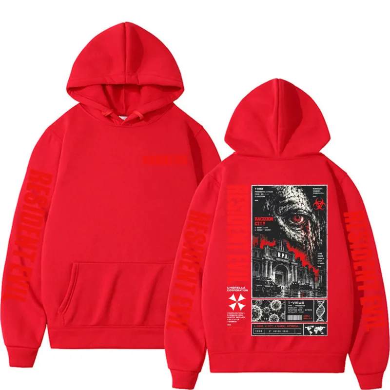 Resident Evil T-Virus Horror Gaming Hoodies Men's Clothing Fashion High Street Sweatshirts Casual Fleece Long Sleeve Pullovers — image 11