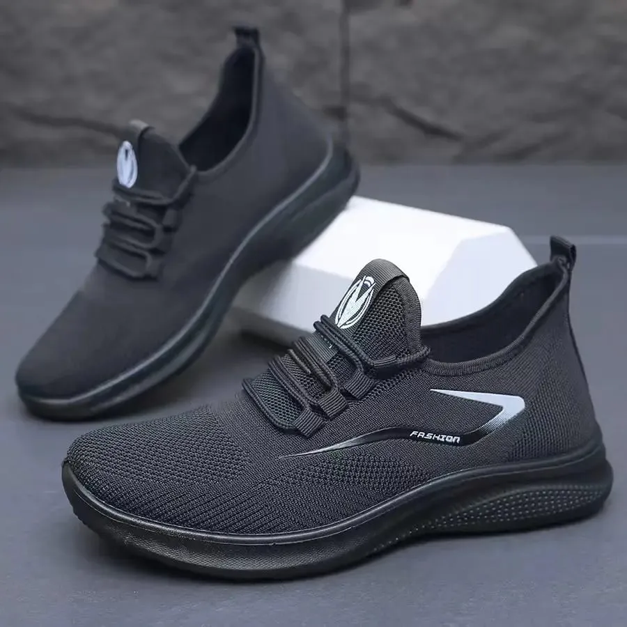 Nefes alabilen Hava Örgü Üst Slip On Ayakkabı Esnek Yumuşak Kaymaz Taban Günlük Koşu Eğitmenleri Tüm Sezon Günlük Giyim için