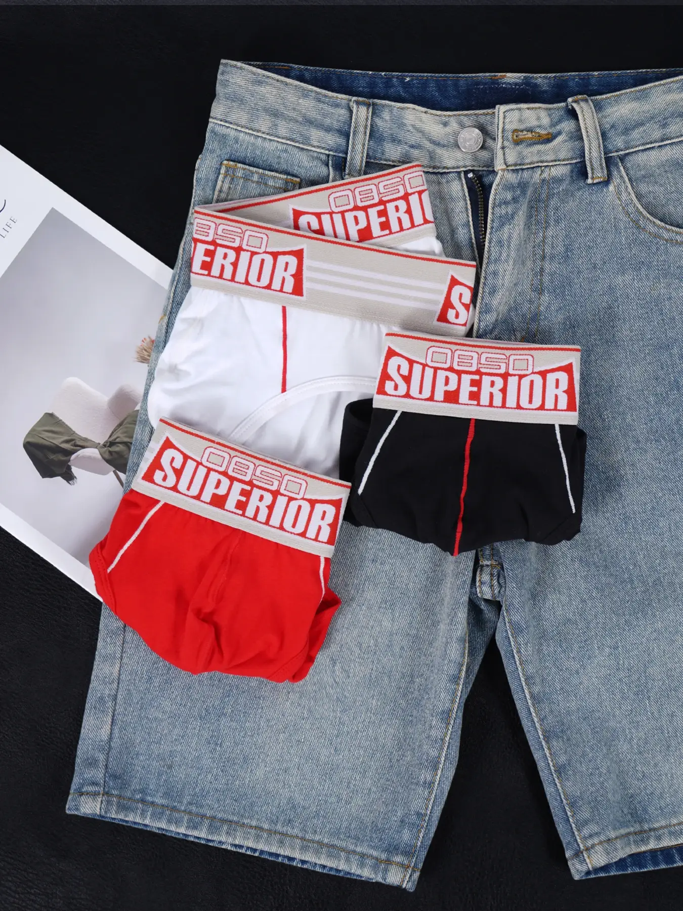 1PCS Men's 0850 SUPERIOR Print Briefs Comfy Cotton Breathable Low Rise Underwear — image 6