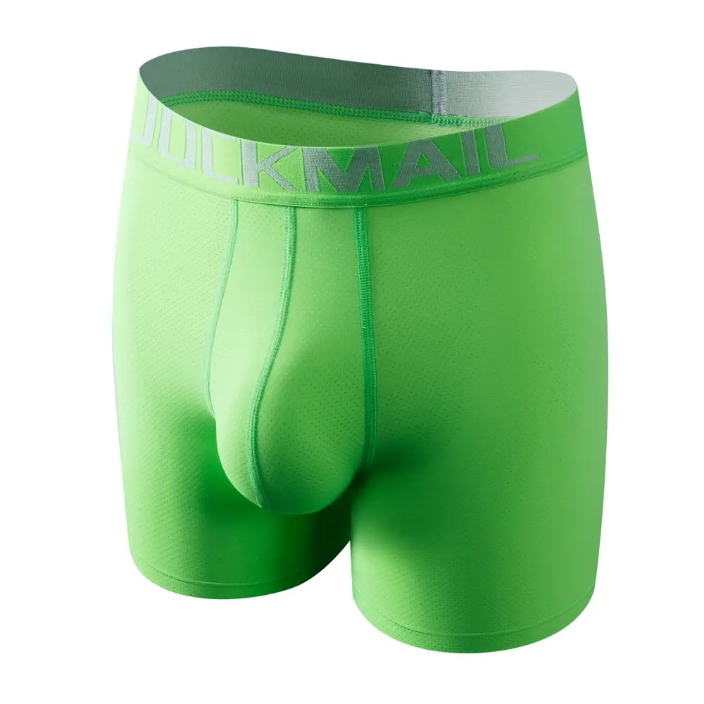 Sexy roupa interior masculina boxer 3d em forma de rede bolsa projetada painéis de malha respirável masculino boxershorts tronco cuecas masculinas — image 12
