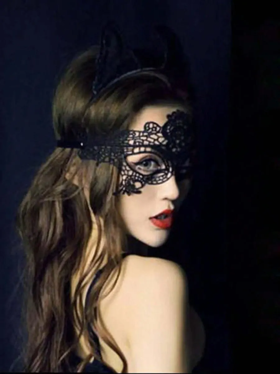 Black Lace Sexy Mask For Women Christmas Party/Ball Masquerade Costume Mask — image 6