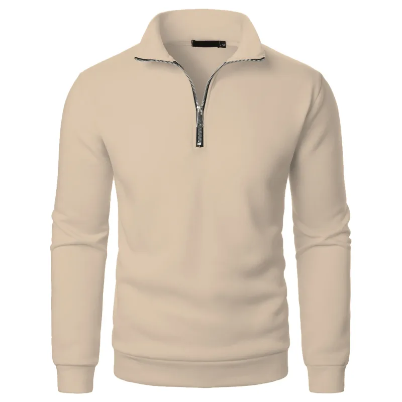 Men's Zip Turn Down Collar Sweatshirts Spring Male Solid Color Loose Pullover Coats BSD-ZW160 — image 24