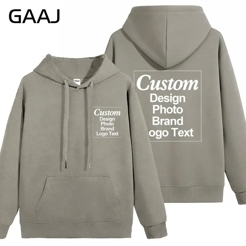 High Quality Custom Hoodie Cotton Sweatshirt Print Embroidery Brand Logo Text Photo Design Men Women Famliy Team Clothing 300g — image 60