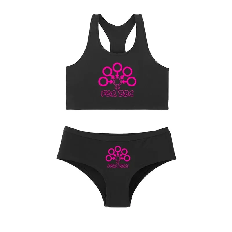 One Set Sexy Lingerie Set For Women Comfortable Round Neck Cami Tops Set Sexy Cute Cotton Tank Tops Set Women's Underwear Set