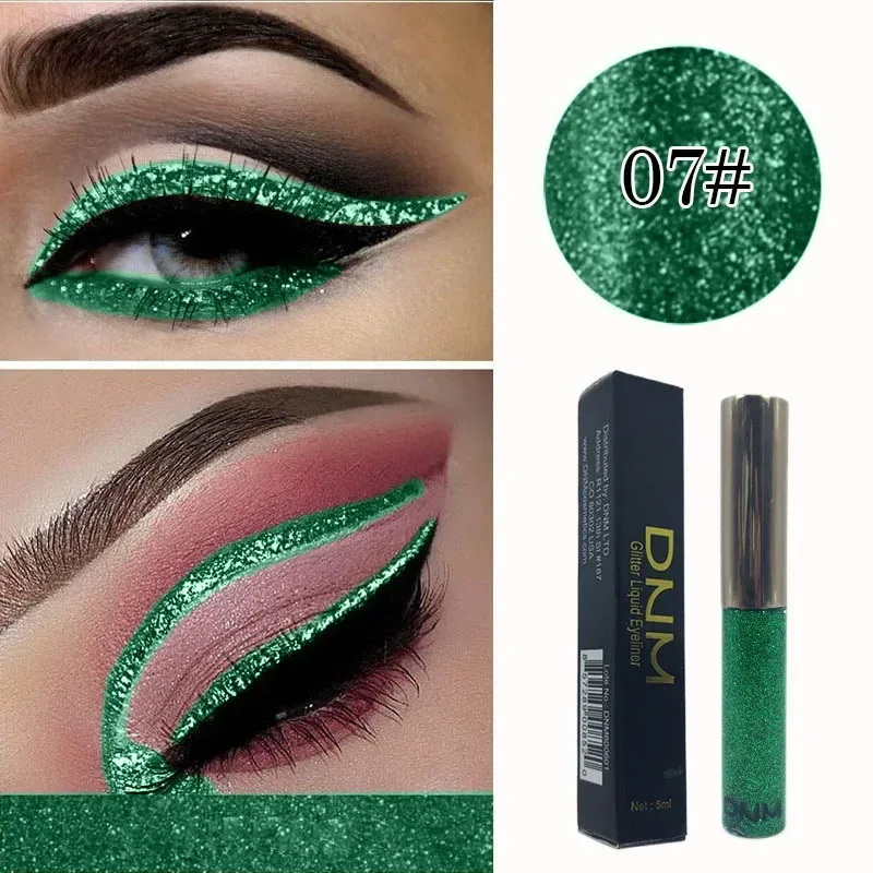 16 Colors Diamond Liquid Eyeliner Professional Silver Green Shiny Eyes Flash Long-lasting Liquid Glitter Eye Liner Beauty Makeup — image 22