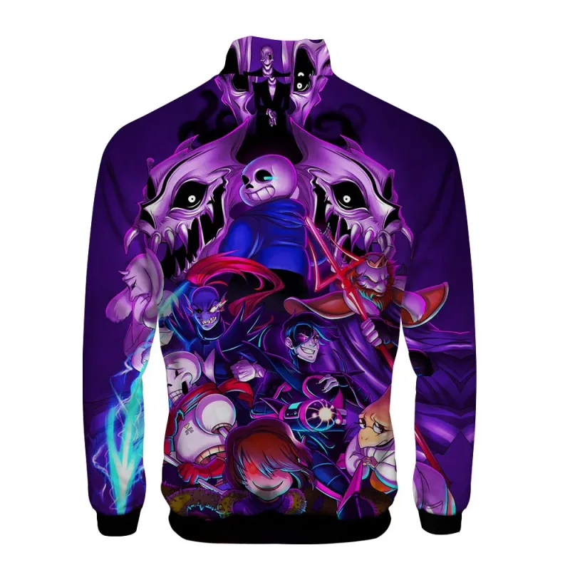 Luxo popular sans undertale 3d impressão zíper raglan jaqueta blusão meninos/meninas confortáveis gola jaquetas casacos — image 19