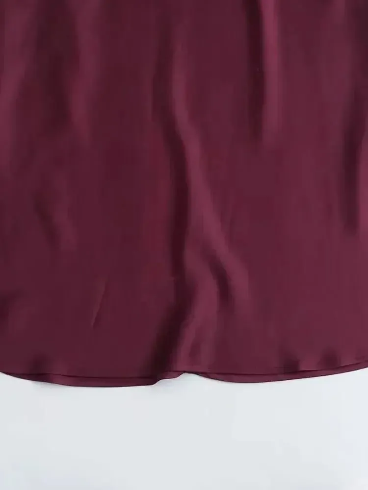 Midi Satin Dress Pambabae Long Dresses Para sa Babae Chic At Elegant Evening Dresses Pambabaeng Party Dress — image 7