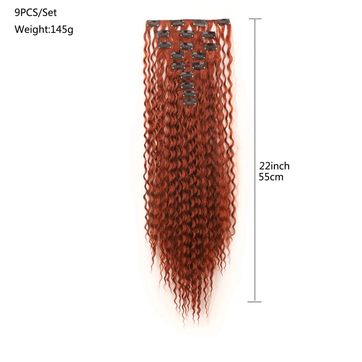 Synthetic Long Loose Curly Hair Extensions 9pcs/set Clip-in Hair Increase Hair Volume Daily Use