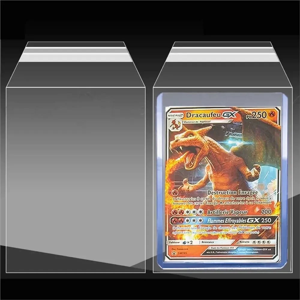 100PCS Clear Protective Sleeves Fit For 35PT-100PT Hard Plastic Card Holder For Pokemon TCG Game Trading Sports Cards Protector — image 1