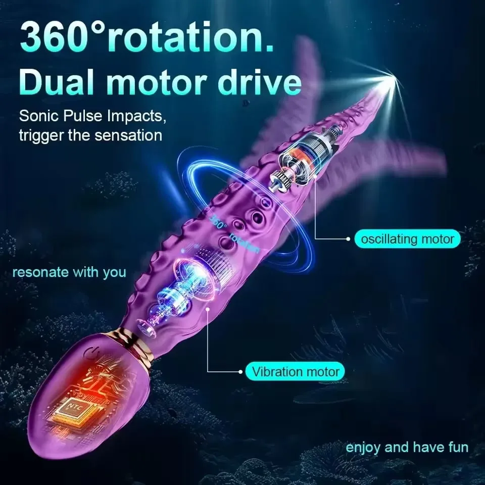 Thrusting Anal Vibrator Female G-Spot Clitoris Stimulator 360° Rotation Vagin Massager Masturbation Adult Sex Toys for Women